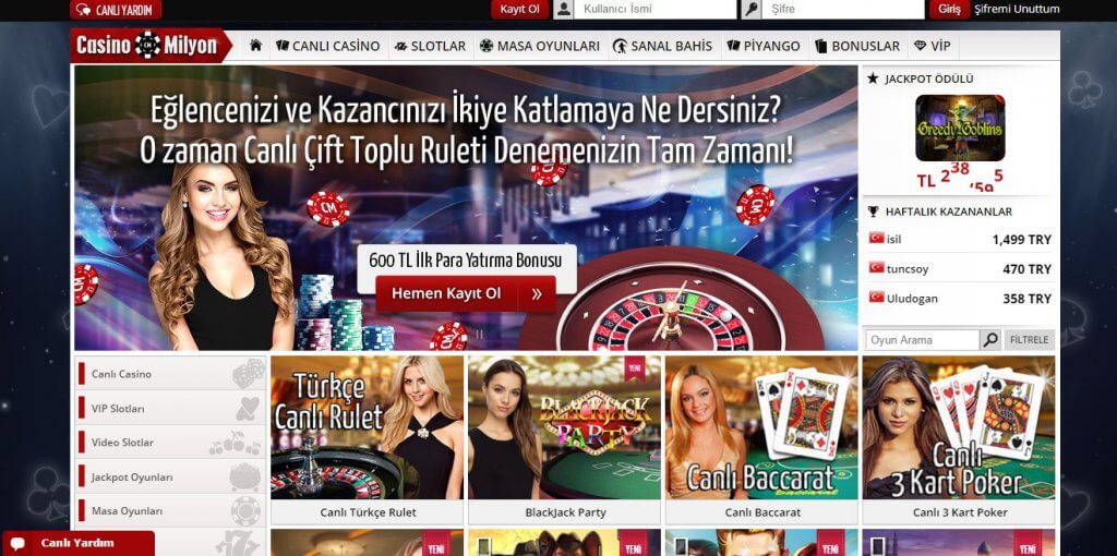 Casino Milyon canlı casino