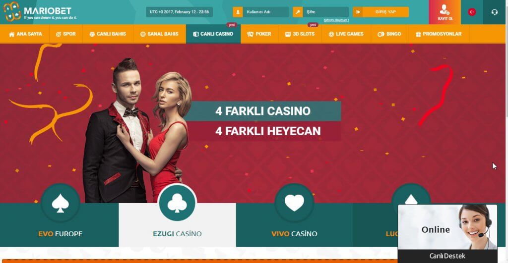 Mariobet Canlı Casino